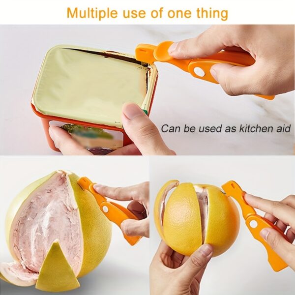 1/2pcs Orange Peeler, Plastic Folding Handle Fruit Peeler Tool, Vegetable Fruit Cutter, Creative Lemon Grapefruit Peeler, Kitchen Gadget - Image 10