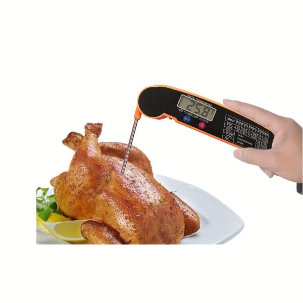 1pc WEBBQ Digital Meat Thermometer, Fast-Reading ABS Food Temperature Gauge with Hold Function, Single-Use, for Grilling BBQ, Kitchen Cooking, Adult - AAA Battery Operated (Batteries Not Included) - Image 2