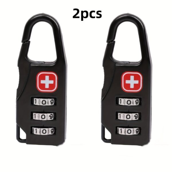 [Anti-Theft Padlock] 1/2/4/6/10pcs Durable Anti-Theft Travel Sentry Approved Mini Padlocks | 3-Digit Password Lock for Luggage, Backpacks, And Suitcases - Universal, Stylish, Easy to Set - Image 6