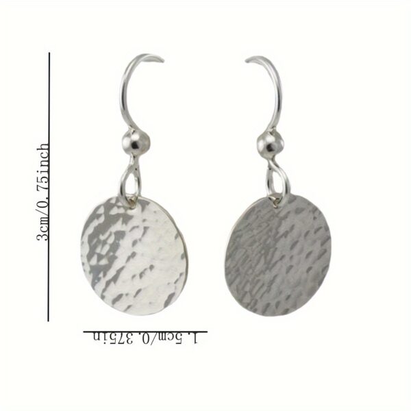 A Pair Of Minimalist Golden Concave And Convex Small Round Earrings For Women, With A Simple And Elegant Geometric Circular Design In European And American Style. - Image 6