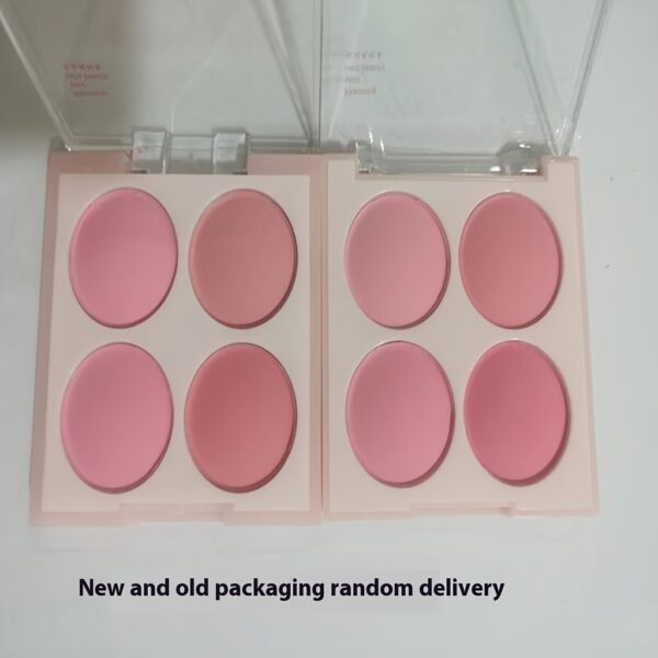 4 Colors Blush Palette Low Saturated Powder Compact Soft Color Gradient Matte Vibrant Color Light Pink Purple Blush For Girls - Image 8