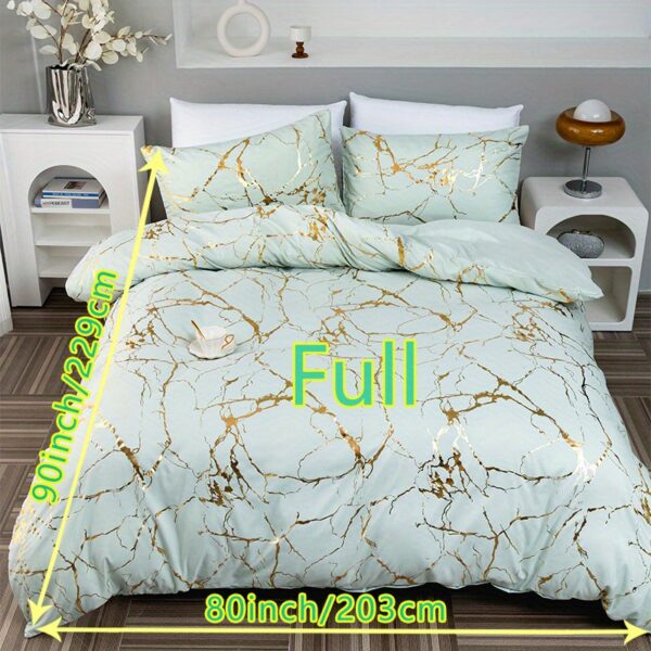 3pcs Classic Hot Stamping Texture Quilt Cover Set - Image 27