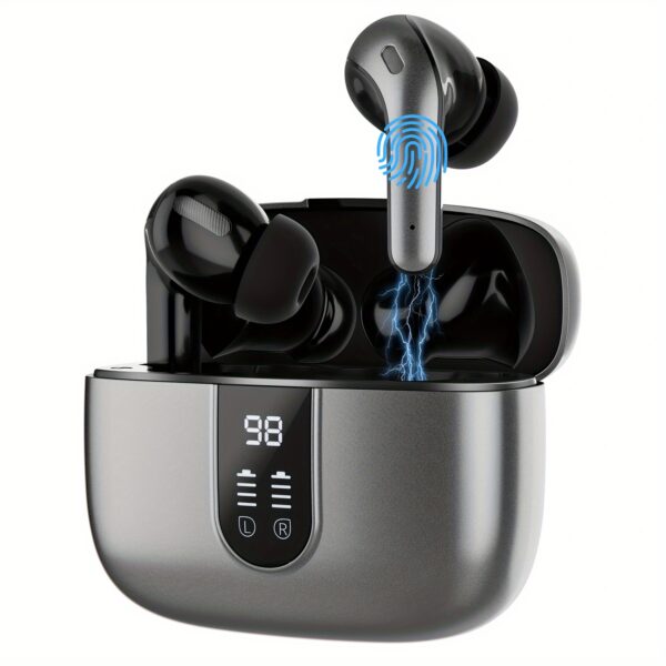 LIFEBEE Wireless Earbuds with 60H Playback, LED Power Display, Noise Cancelling Voice Call, Touch Control, Lightweight In-Ear Headphones with Condenser Mic, Rechargeable Lithium Polymer Battery, Type-C USB Charging, Compatible with Cellphones - Adult Use - Image 13