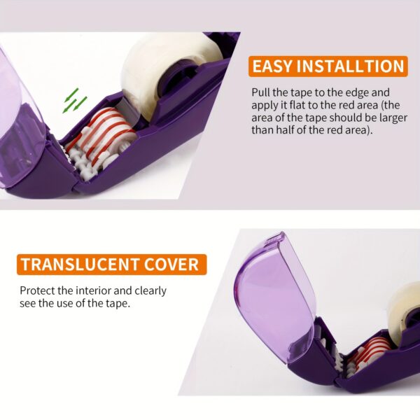 1-Roll 0.5 Inch (12 mm) and 1-Roll 0.75 Inch (19 mm) Tape Included Automatic Tape Dispenser Gun - Single Handheld Design for Efficient Gift Wrapping, Perfect for Christmas and Home Use - Free Bonus Tapes - Image 10