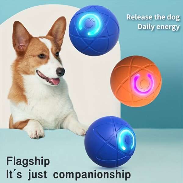USB Rechargeable Interactive Dog Bouncing Ball Toy - Durable Thermoplastic Rubber, Suitable for All Breeds - Image 11