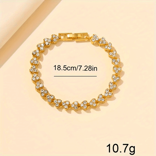 2pcs Elegant Rhinestone Watch Stainless Steel Fashion Minimalist Luxury Full Rhinestone Bracelet Quartz Watch Gifts for Eid - Image 11