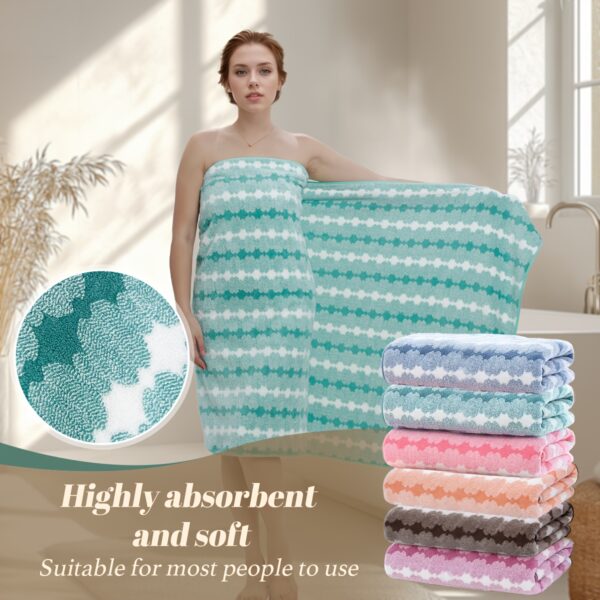 1pc Extra Large Bath Towel for Woman Ultra Soft Ultra Absorbent Quick Drying, Wash Cloths - Image 12
