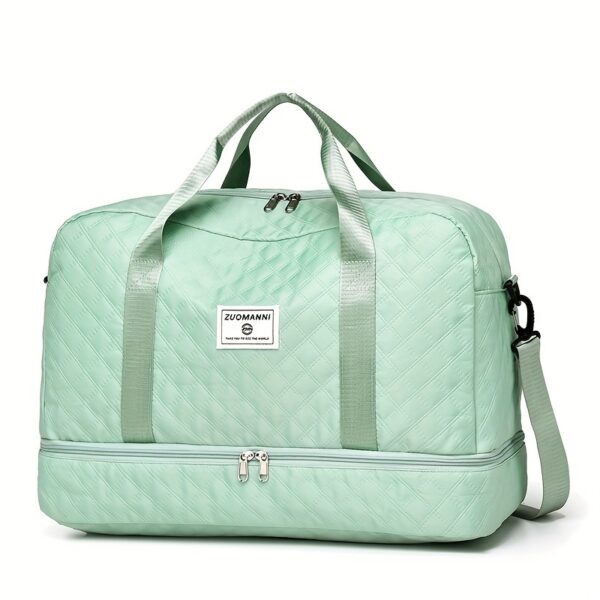 Ultra-Lightweight Large Capacity Argyle Travel Duffle Bag - Spacious & Highly Portable for Overnight Trips, Stylish Luggage Solution - Image 11