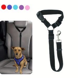 1pc Dog Seat Belt For Vehicle Secure, Pet Car Tether Safety Leash For Dogs In Vehicles, Dog Seatbelt Tether, Dog Seat Belt Buckle, Dog Car Seat Belt Christmas Gift