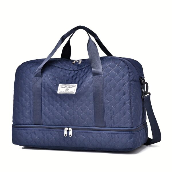 Ultra-Lightweight Large Capacity Argyle Travel Duffle Bag - Spacious & Highly Portable for Overnight Trips, Stylish Luggage Solution - Image 15