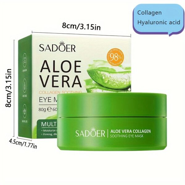 Algae Eye Mask. Collagen Eye Patch, Hydrating and Firming Light Beige Eye Mask - Image 7