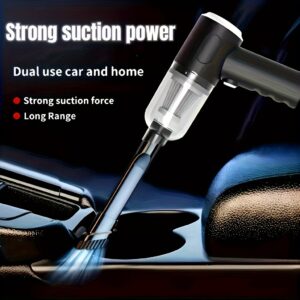 Car Vacuum Cleaner, Double Battery Large Capacity, Large Suction Power, Home And Car Dual-use, Wet And Dry, Portable And Compact