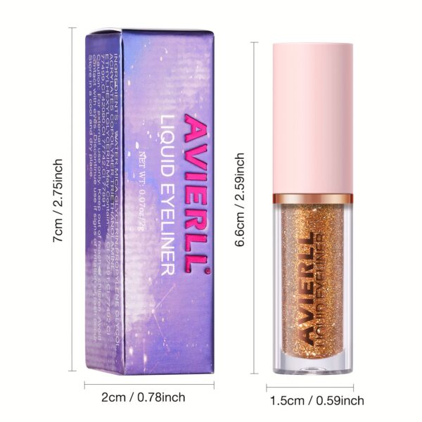 Glitter Liquid Eyeliner Pen, Long Lasting Shimmer Waterproof Colourful Eyeliner, Easy Coloring Smudge Proof Fast Drying Eye Makeup For Music Festival - Image 6