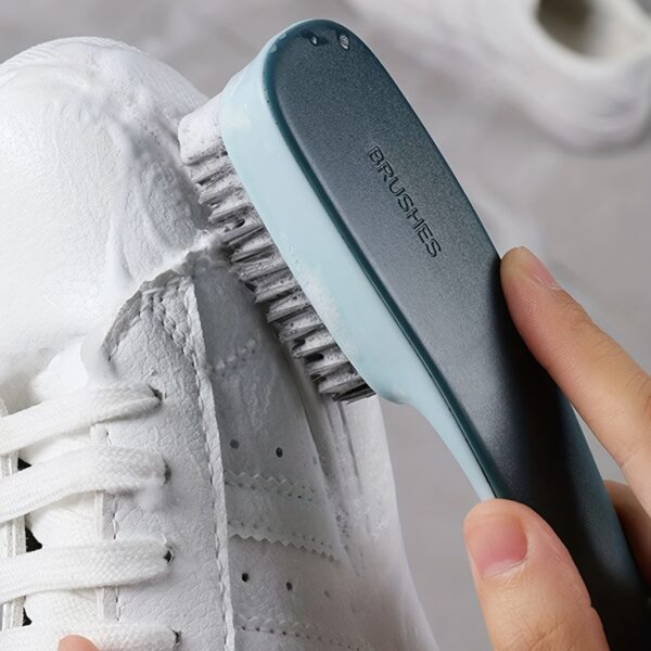 1PC Deluxe Shoe Cleaning Brush - Effective Plastic Clothes Scrubber with Gentle Bristles - Essential Household Cleaning Tool for Shoes, Suede, Nubuck, and Delicate Fabrics