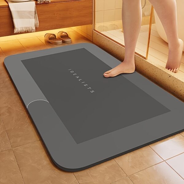 Super Absorbent Diatom Mud Bathroom Mat - Quick-Drying, Non-Slip Water-Absorbing Floor Mat, Soft And Comfortable, Suitable for Bathrooms, Showers, Laundry Rooms, Bedrooms, Living Rooms, Door Mats, Kitchen Mats, Machine Washable, Hand Washable. - Image 4