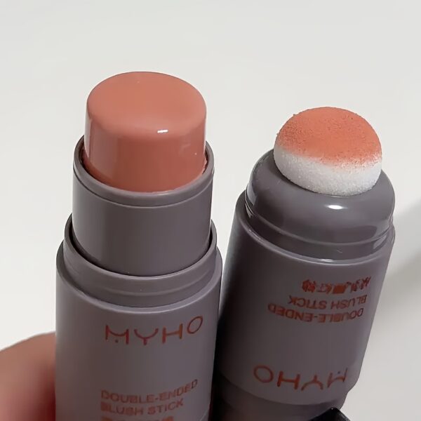 Long-Lasting Double-Headed Blush Stick - Blush for Cheeks and Lips with Matte Natural Color, Portable Dual-Use Makeup Stick for Flawless Look - Easy to Apply and Carry - Image 5