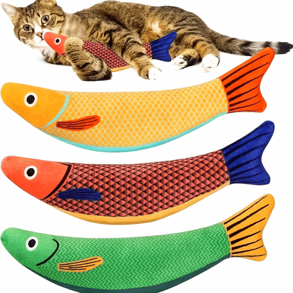 1/2pcs Ultra-Soft Crinkle Sound Cat Saury Fish Toy - Interactive Kicker for Indoor Exercise & Endless Fun - Image 18
