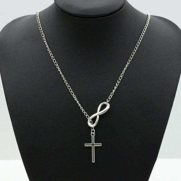 Minimalist Style Women's Necklace Lucky Infinity Cross Pendant Necklace Party Gift - Image 9