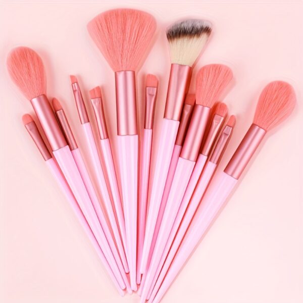 Pro Makeup Brush Set - Soft, Fluffy, Professional Nylon Bristles, ABS Plastic Rod, Unscented, for All Skin Types, Foundation, Powder, Eyeshadow, Kabuki, Blending Beauty Tool - Image 7