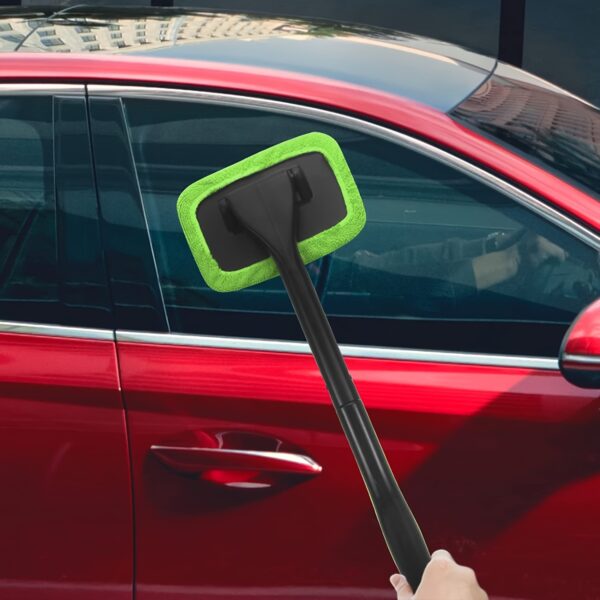 Car Glass Cleaning Brush, Interior Cleaning Mirror Cleaning Brush Window Windshield Cleaning Tool - Image 8