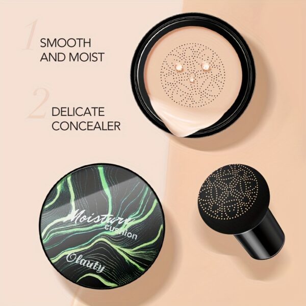 CC Foundation with Mushroom Head Air Cushion Concealer BB Cream Long-lasting Makeup Setting Isolation Makeup - Image 4