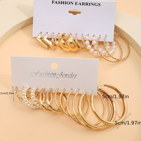 86psc/set Luxurious Middle Eastern Jewelry Set, Vintage & Bohemian Style, Butterfly Heart Faux Pearl Bead Leaf Floral Knot Wide Band Pendant Necklace + Rings + Earrings + Studs, Gift Box For Party, Holiday, Date Night And Everyday Wear - Image 5