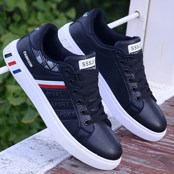 Men's Trendy Street Style Low Top Skateboard Shoes, Comfy Non Slip Lace Up Durable Sneakers For Men's Outdoor Activities - Image 2