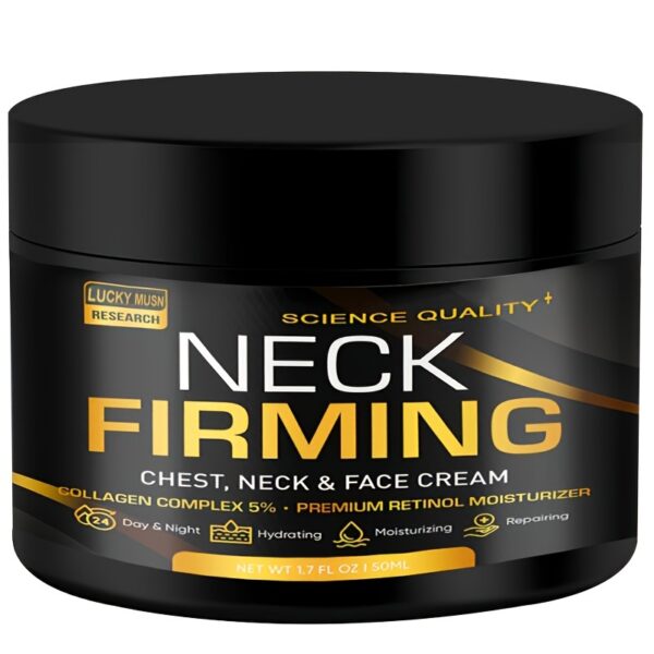 [Hydrating Firming Cream] 5% Complex Lucky Musn Neck, Chest & Face Firming Cream - Hyaluronic Acid, Collagen & Retinol, Hydrating Formula, Alcohol-Free, Moisturizing & Tightening for All Skin Types, 1.76fl.oz (50ml), Skincare Firming Cream | Elegant Packa - Image 2