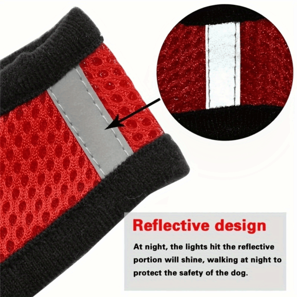Reflective Pet Harness And Leash Set For Dogs And Cats, Adjustable Puppy Cat Vest Harness With Soft Mesh - Image 8