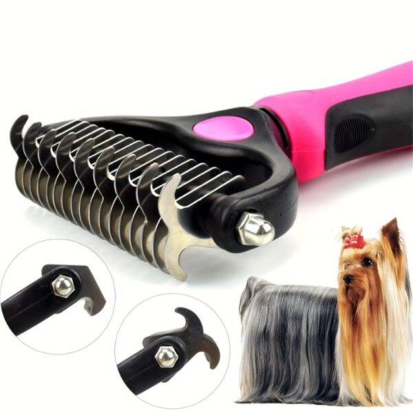 Premium Pet Hair Knot Cutter Comb - Dual-Action Grooming Tool for Effortless Mat Removal - Safe & Effective on Dogs and Cats - Ideal for All Fur Types - Image 10