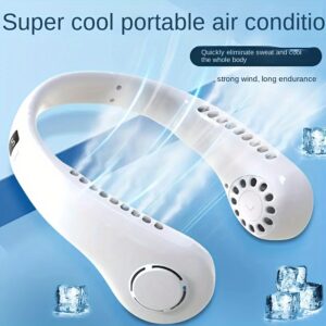 1PC Fashion USB Charging Fan Wearable Neck Fan 3 Speeds For Choosing Summer Outdoor Fan