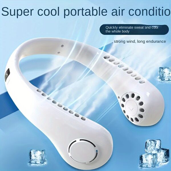 1PC Fashion USB Charging Fan Wearable Neck Fan 3 Speeds For Choosing Summer Outdoor Fan