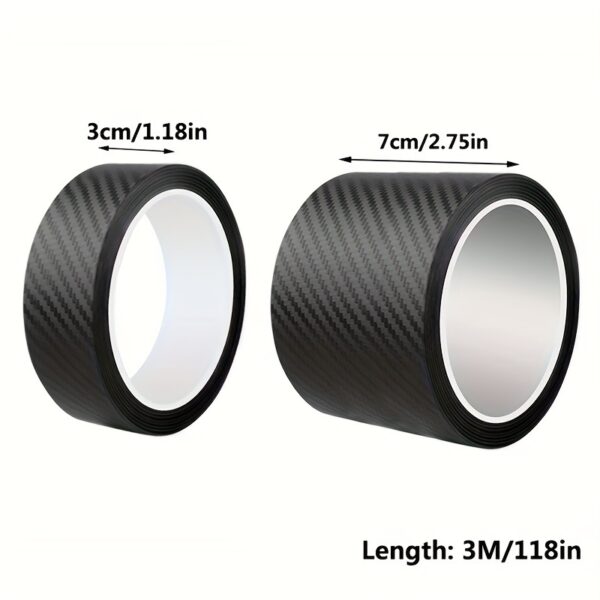 3D Carbon Fiber Car Door Sill Protector - Scratch-Resistant, Waterproof, Nano Matte Black Sticker Film - Durable Threshold Guard for Car Body - Image 2
