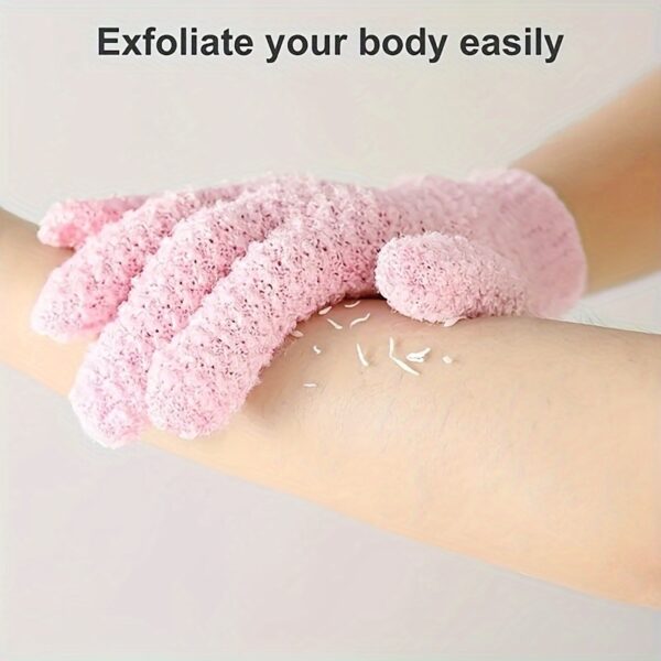 Exfoliating Shower Gloves for Deep Cleansing & Massage - Body Scrubber, Removes Dead Skin & Dryness - Image 3