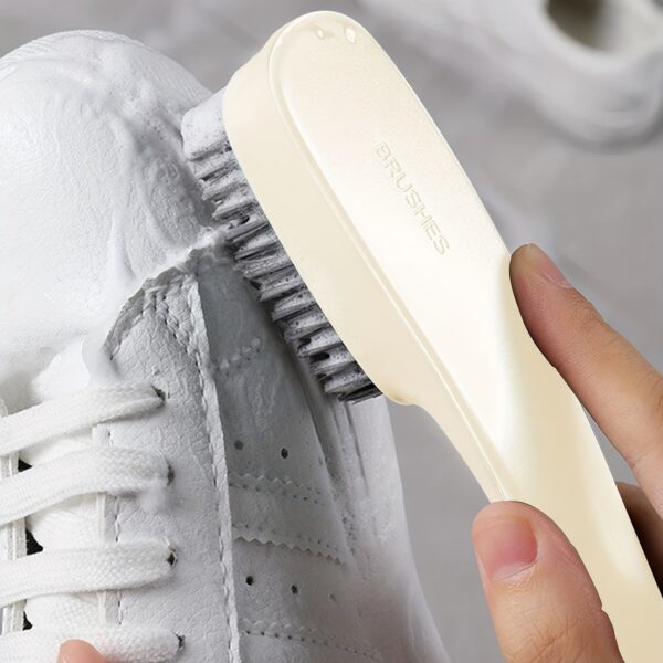 1PC Deluxe Shoe Cleaning Brush - Effective Plastic Clothes Scrubber with Gentle Bristles - Essential Household Cleaning Tool for Shoes, Suede, Nubuck, and Delicate Fabrics - Image 5