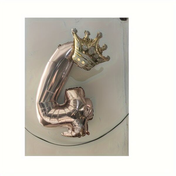Gorgeous Rose Golden Number Crown Balloon - Perfect for Birthday, Wedding & Aesthetic Room Decorations! - Image 13