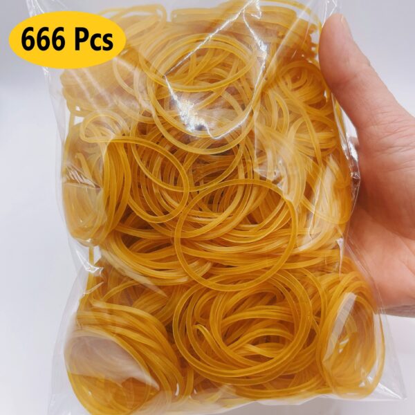 Strong Elasticity 100/300/666pcs Yellow Multi-Purpose Rubber Bands, Diameter 38mm Bubber Ring, Elastic Bands, Durable Natural Rubber for Office, School & Home Use - Image 7