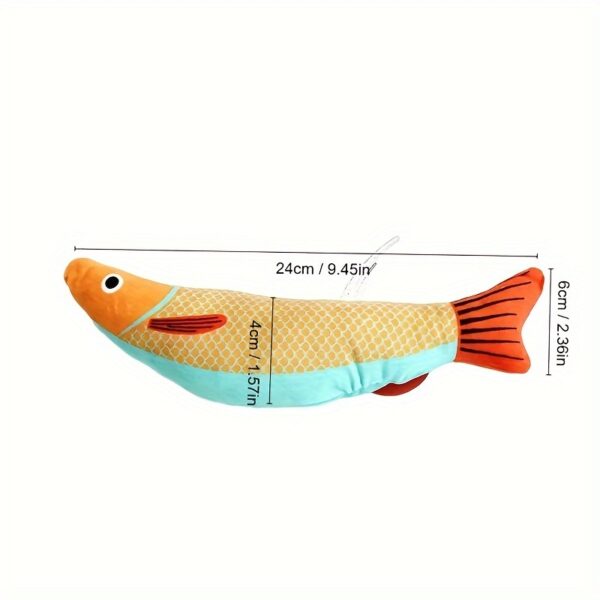 1/2pcs Ultra-Soft Crinkle Sound Cat Saury Fish Toy - Interactive Kicker for Indoor Exercise & Endless Fun - Image 2