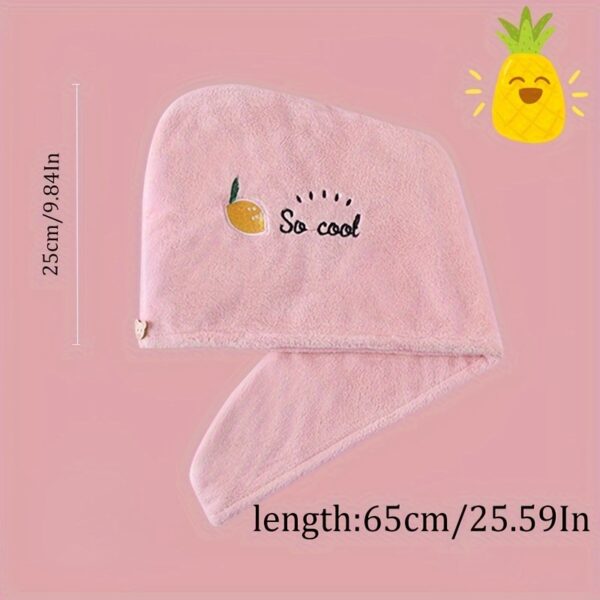 Soft Coral Fleece Quick-Dry Microfiber Hair Turban Cap - Adjustable Headband, Comfortable Absorbent Hair Wrap for Shower and Drying - Image 5