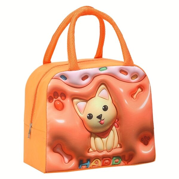 1pc Girl's New Large-capacity Lunch Bag, 3D Pattern Cartoon Lunch Box Bag For Taking Out, Ideal choice for Gifts - Image 14