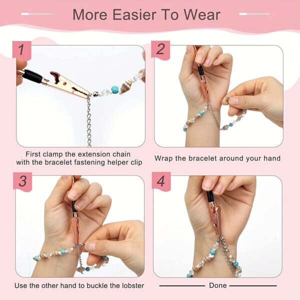 1Pc Easy-to-Use Bracelet Fastening Helper - DIY Jewelry Tool for Repair & Creation with Hook and Clip Features - Crafting Essential - Image 5