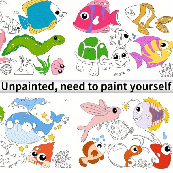 Doodle Painting Roll, Painting Paper Roll DIY Painting Painting Color Filling, Develop Imagination Painting Tools (Without Pen, Uncolored Painting Roll) Halloween/Christmas Gift Easter Gift - Image 3