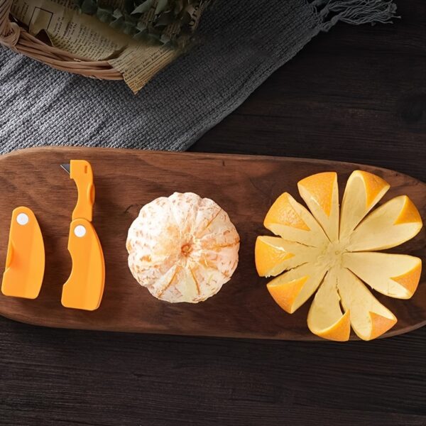 1/2pcs Orange Peeler, Plastic Folding Handle Fruit Peeler Tool, Vegetable Fruit Cutter, Creative Lemon Grapefruit Peeler, Kitchen Gadget - Image 13