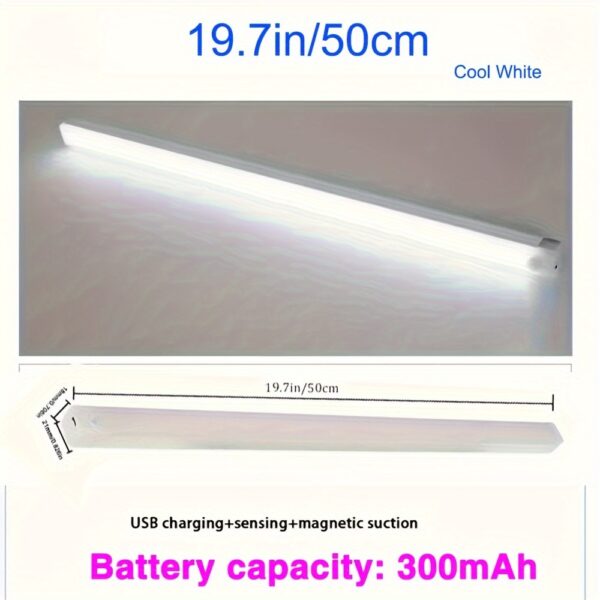 1 PCS LED Motion Sensor Cabinet Light, Counter Wardrobe Lighting, Wireless Magnetic USB Rechargeable Kitchen Night Light, Battery Operated Light for Instant Lighting in Wardrobe Cupboard Cabinet Stairs Hallway Rack - Image 15