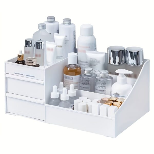 Makeup Organizer for Vanity Large Capacity Desk Storage with Drawers  Holder for Cosmetics, Skincare, Eyeshadow, Lotions, Lipstick, Nail Polish and Jewelry in Bathroom Bedroom Countertop - Image 15