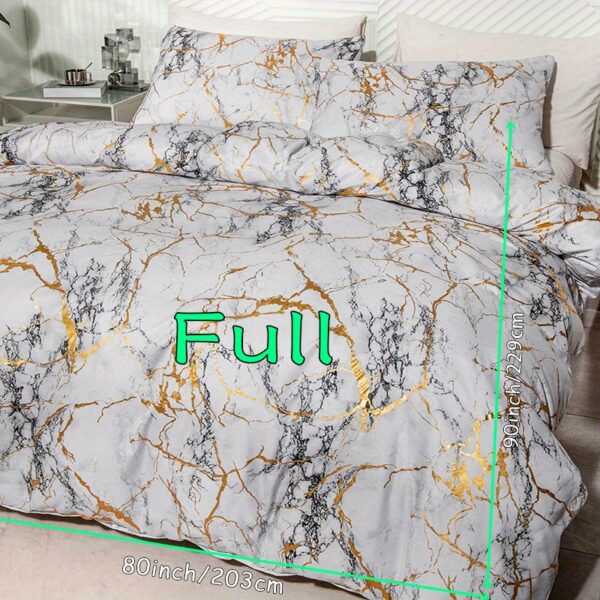 3pcs Classic Hot Stamping Texture Quilt Cover Set - Image 22