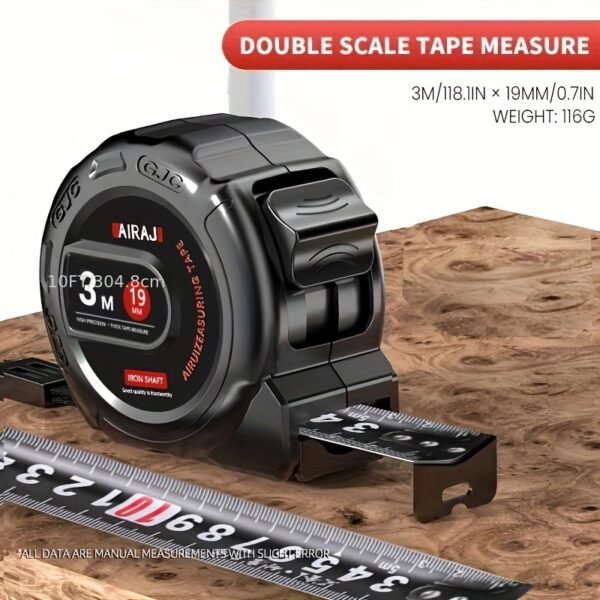 AIRAJ Digital Tape Measure 3/5/7.5M with Metric and British Dual System, Industrial Grade Plastic, High Accuracy 0.01, Durable and Rust-Proof, Wear-Resistant without Laser - Measuring Tool - Image 2