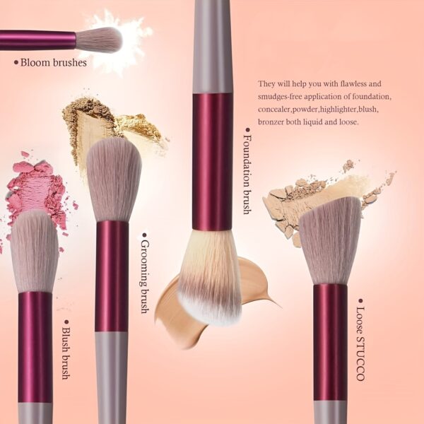 13 Pcs Soft Makeup Brush, For Foundation Blending, Eye Shadow Application, Kabuki Blending Beauty Tools - Image 6