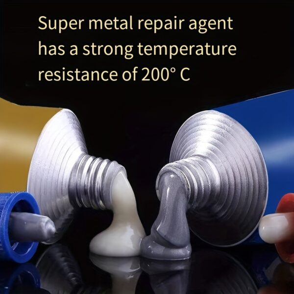 Super Strong Metal Repair Bonding Glue - Unbeatable Metal Bonding Strength, Heat Resistant, Instant Cold Welding, Non-Toxic and Harmless, Healthy Repairs - Advanced AB Glue Formula for Casting Applications - Image 4