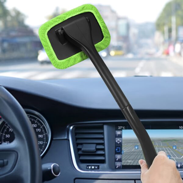 Car Glass Cleaning Brush, Interior Cleaning Mirror Cleaning Brush Window Windshield Cleaning Tool - Image 2